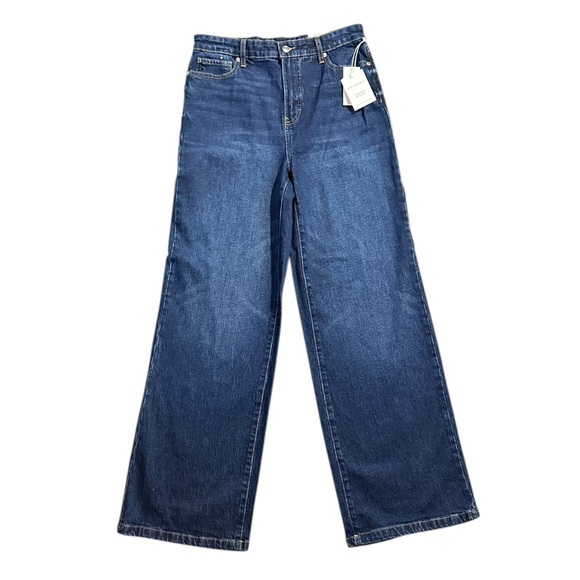 FREE ASSEMBLY High Rise wide leg stretch jeans size 12 - 
32.5” inseam - NWT! - Picture 4 of 12